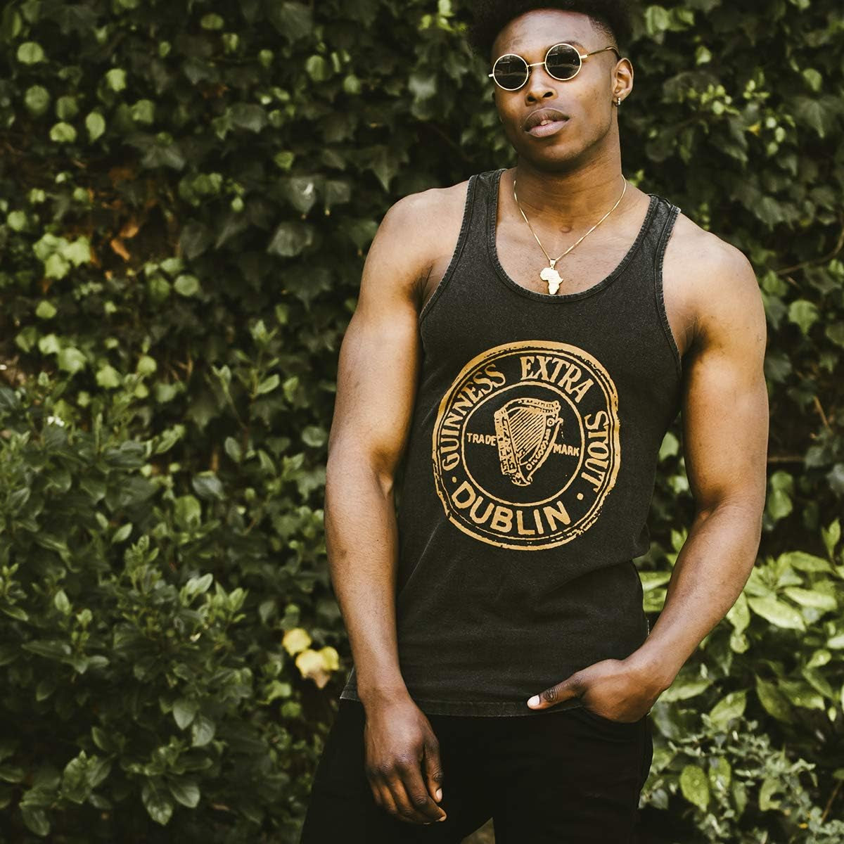 Black Washed Extra Stout Tank Top- Sizes Small -XXXL