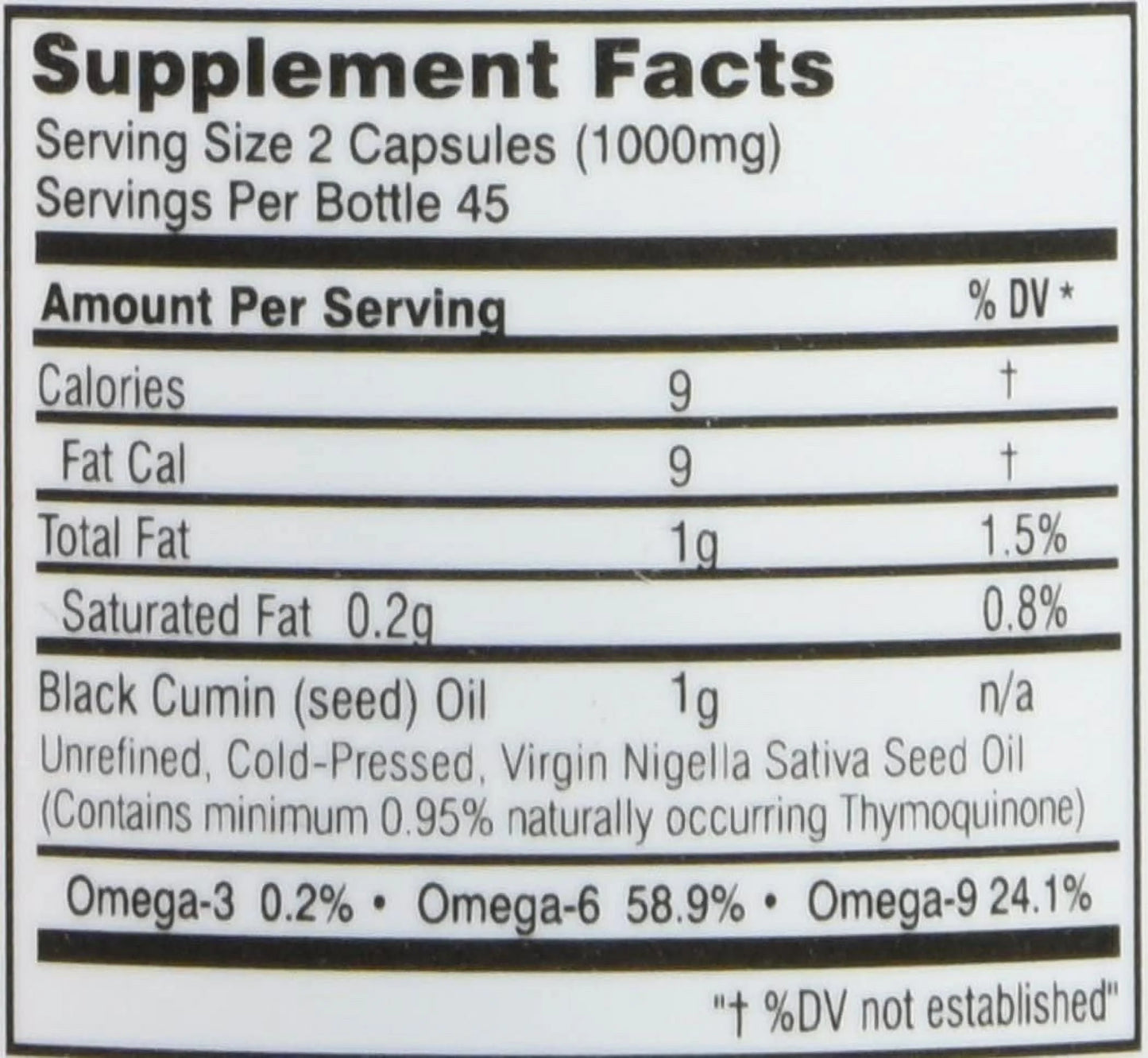 Black Seed Black Cumin Seed Oil - 90 Softgels