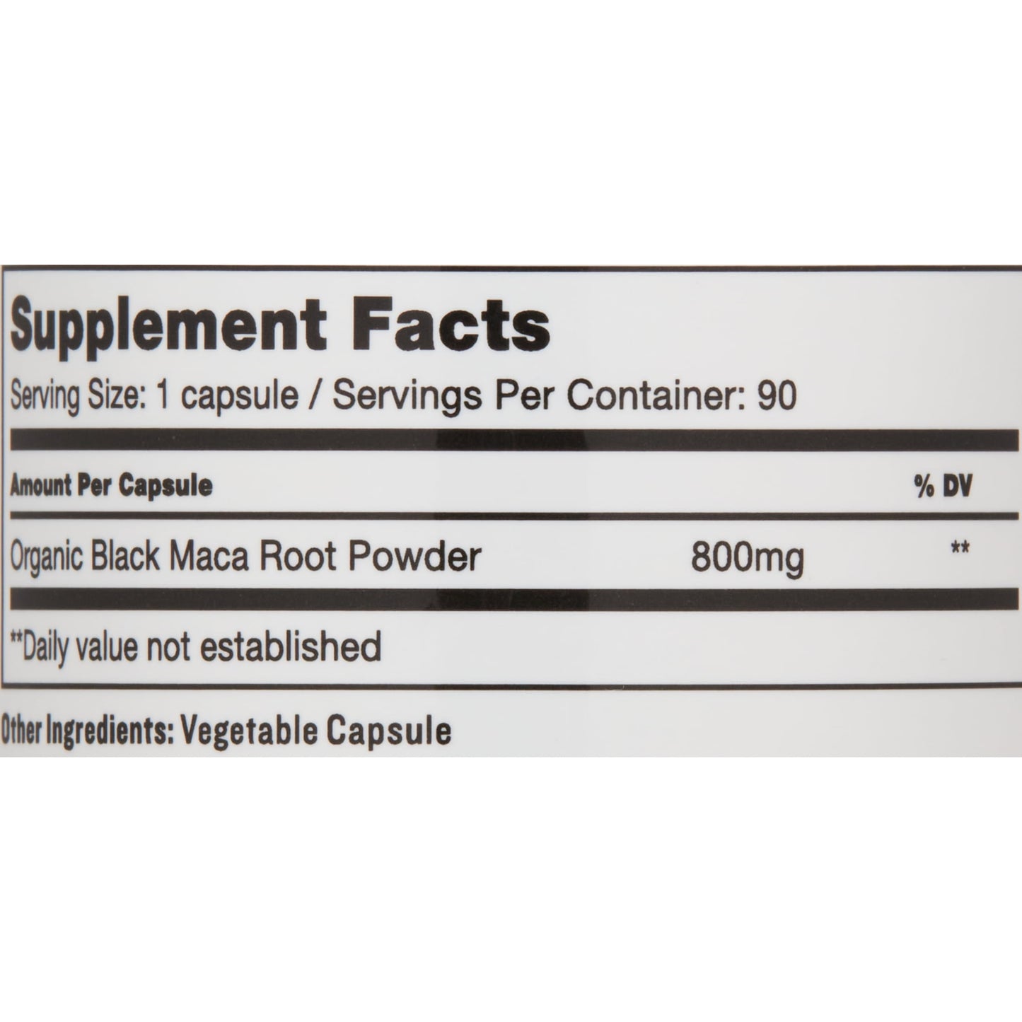Black Maca Capsules, 90 Ct