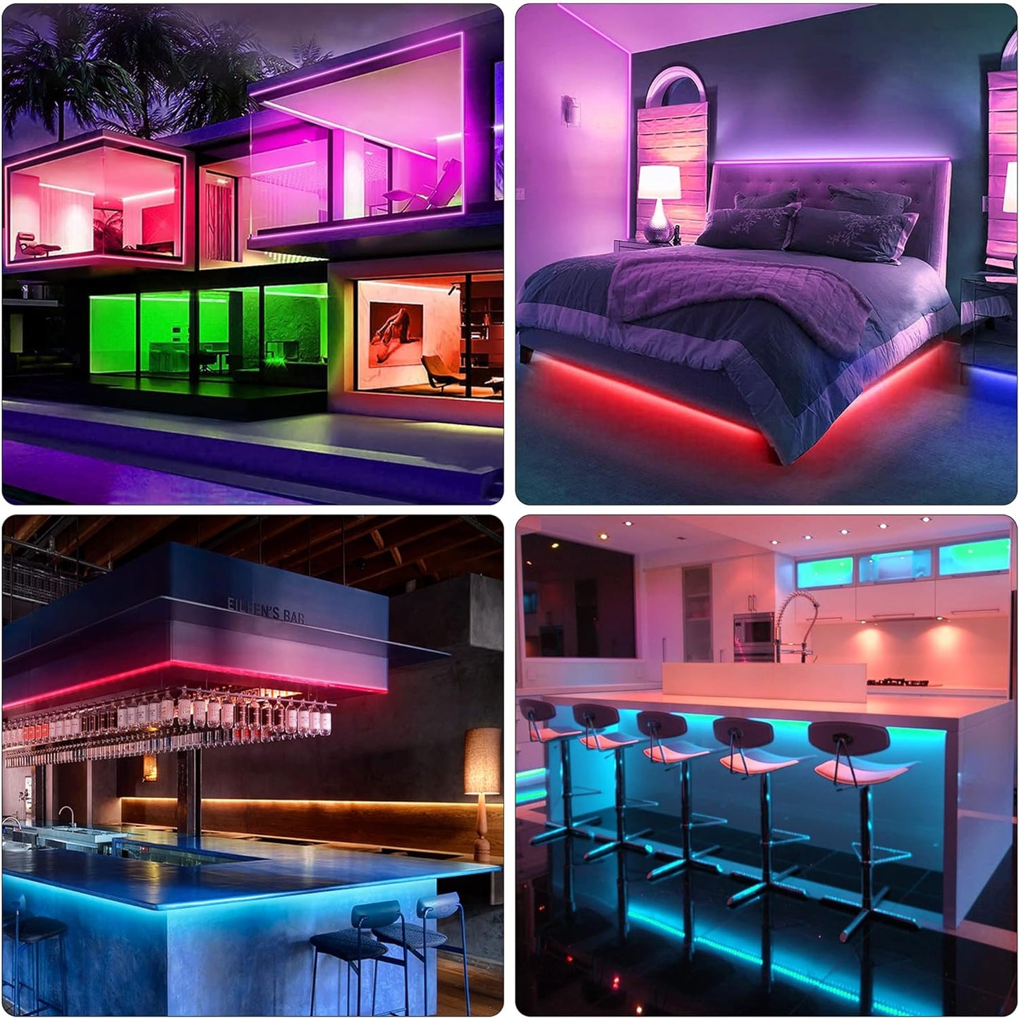 65.6Ft LED Lights for Bedroom, Music Sync RGB LED Strip Lights with APP & Remote Control, Luces LED Para Cuarto, Bluetooth LED Lights for Room, Home Decoration