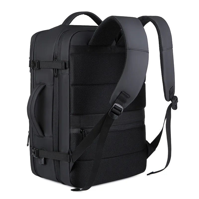 40L Expandable Backpacks USB Charging Port 17 Inch Laptop Bag Waterproof Business National Flag Travel Bag