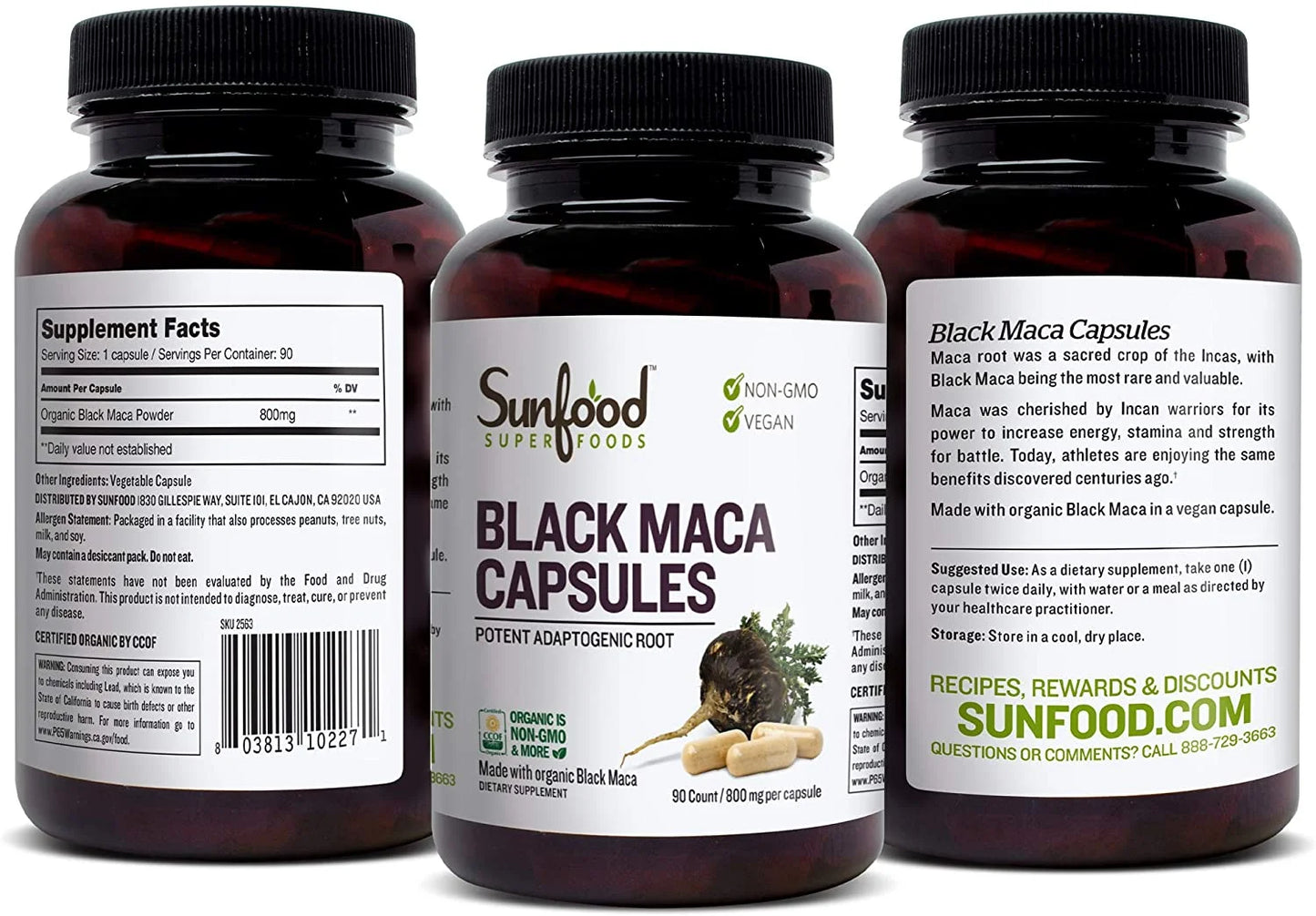 Black Maca Capsules, 90 Ct