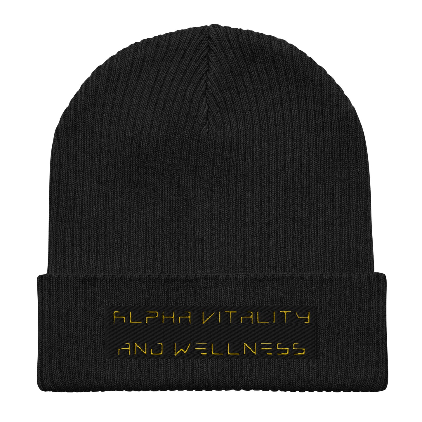 Alpha Vitality and Wellness Organic ribbed beanie