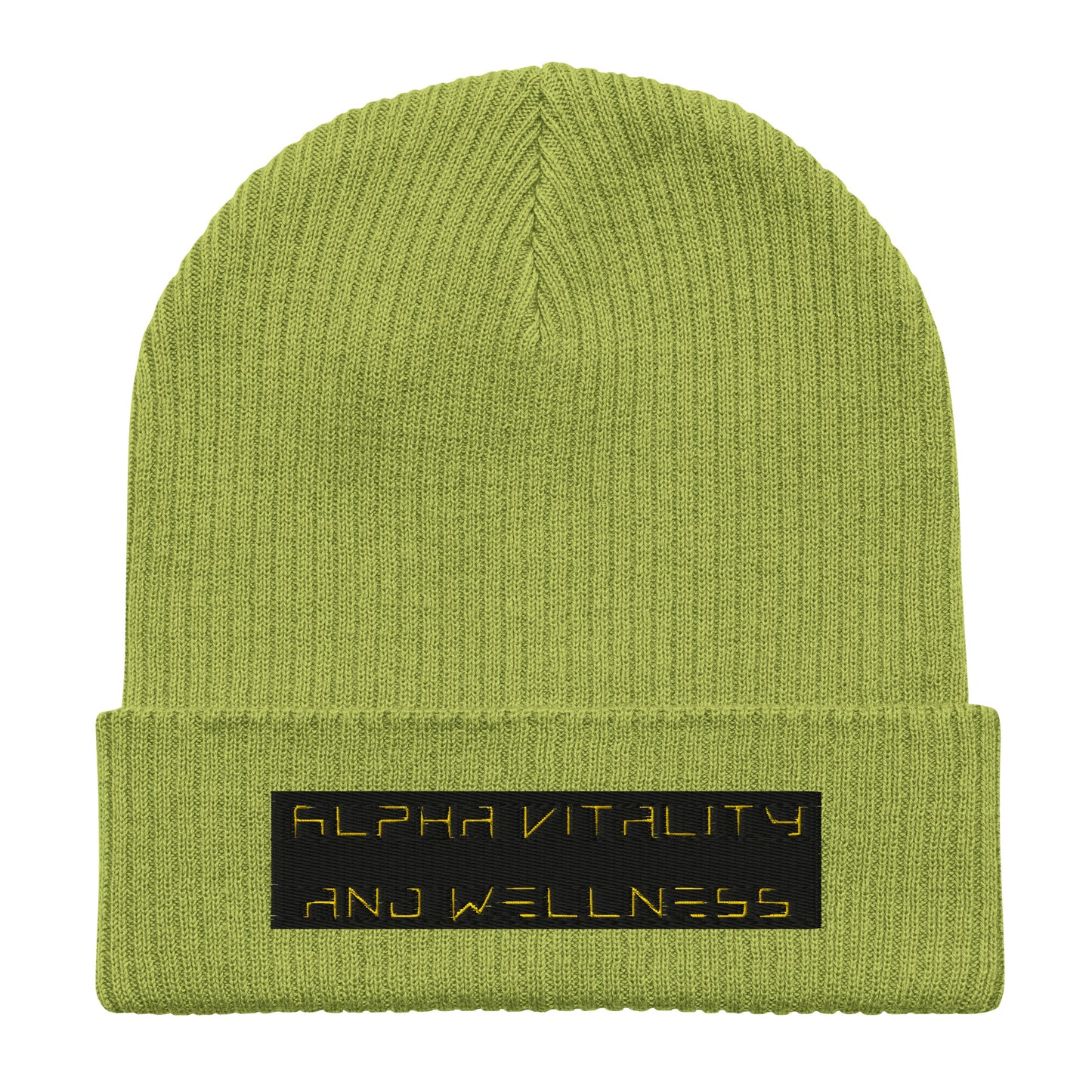 Alpha Vitality and Wellness Organic ribbed beanie