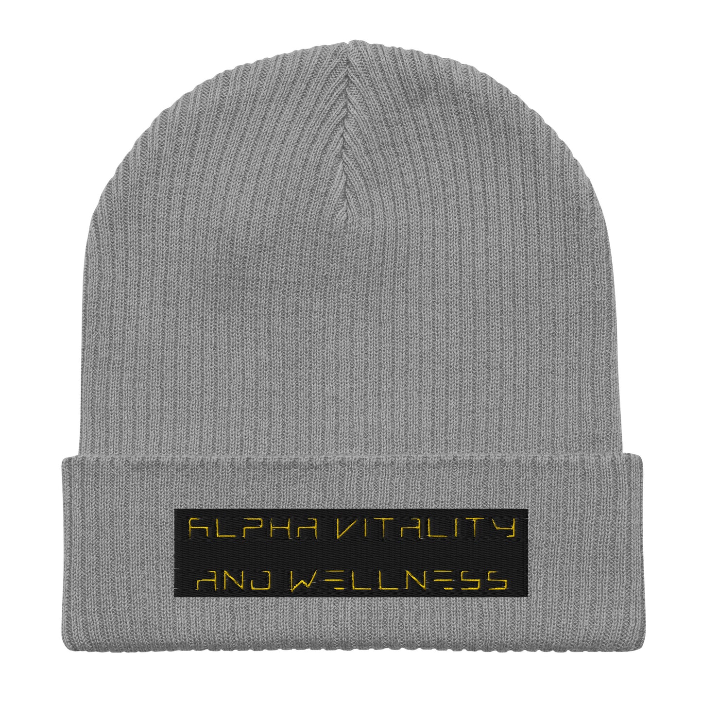 Alpha Vitality and Wellness Organic ribbed beanie