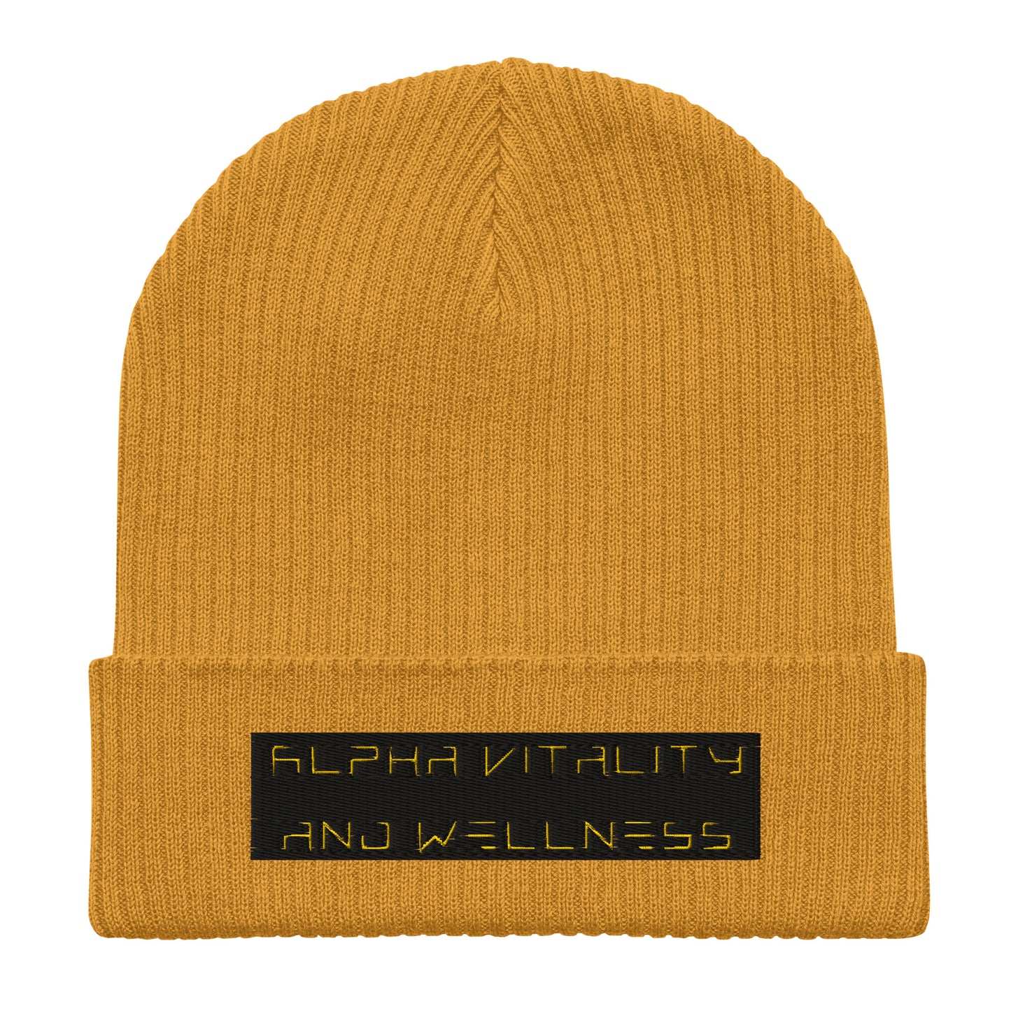 Alpha Vitality and Wellness Organic ribbed beanie