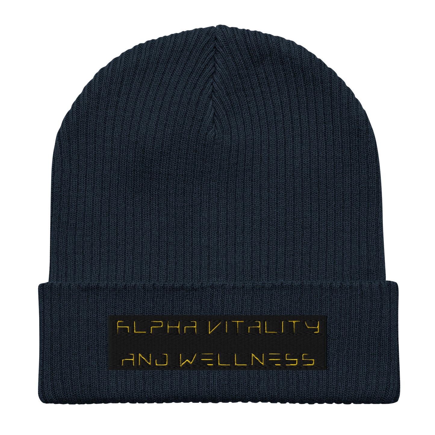 Alpha Vitality and Wellness Organic ribbed beanie