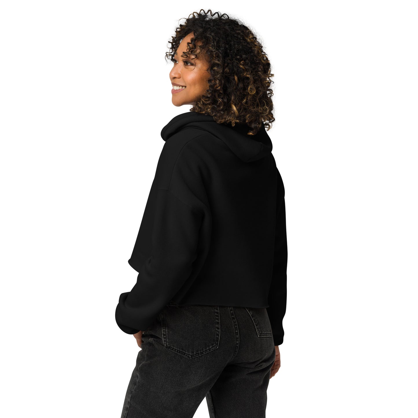 80's Anime Puppy Eyes - Crop Hoodie