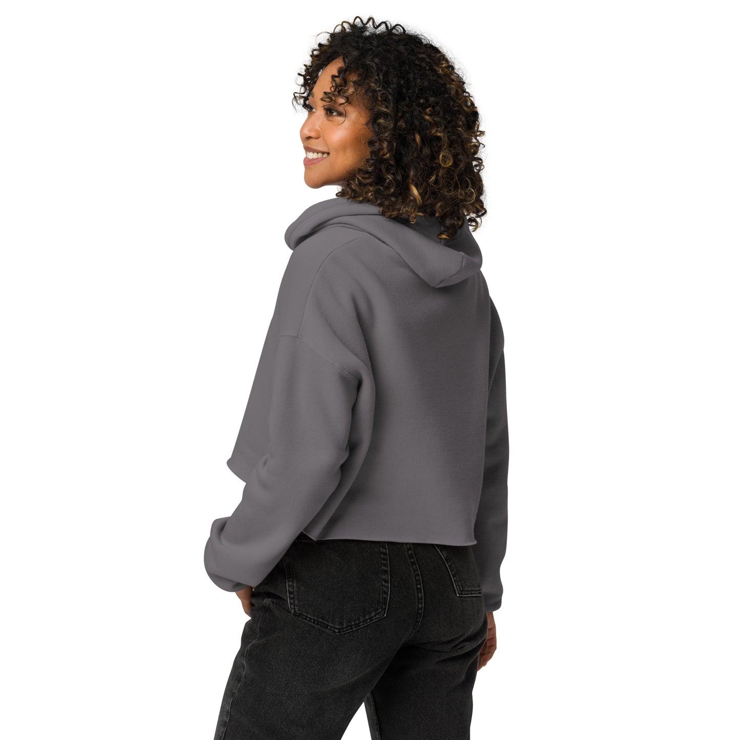 80's Anime Puppy Eyes - Crop Hoodie