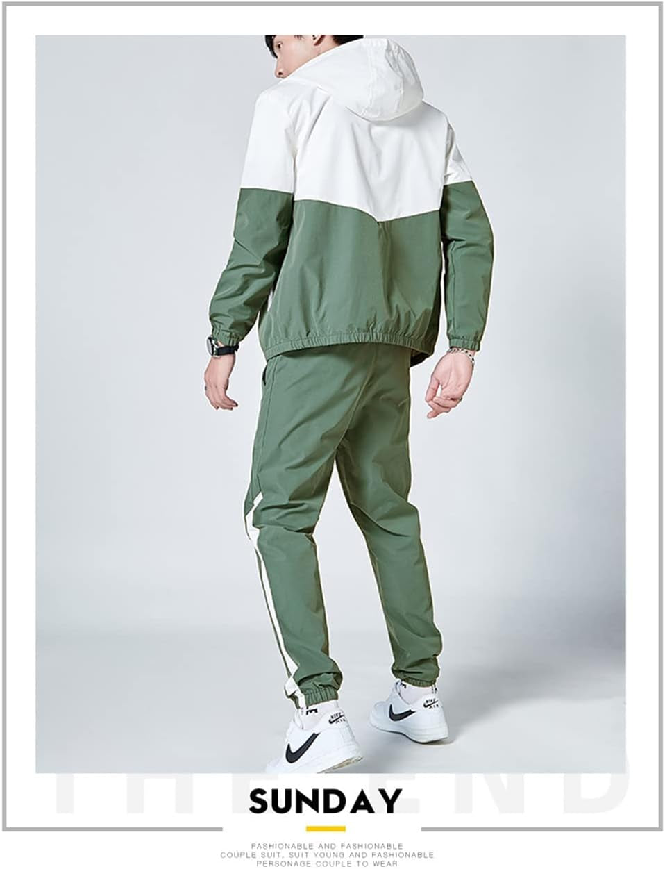 Men Retro Windbreaker Track Suit Track Jacket Track Pant Athletic Hip Hop Windproof Sweat Suit