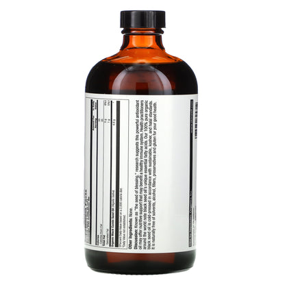 Black Seed Oil, 100% Pure Virgin, Organic, Cold Pressed 8 Fl Oz (16 Fl Oz)
