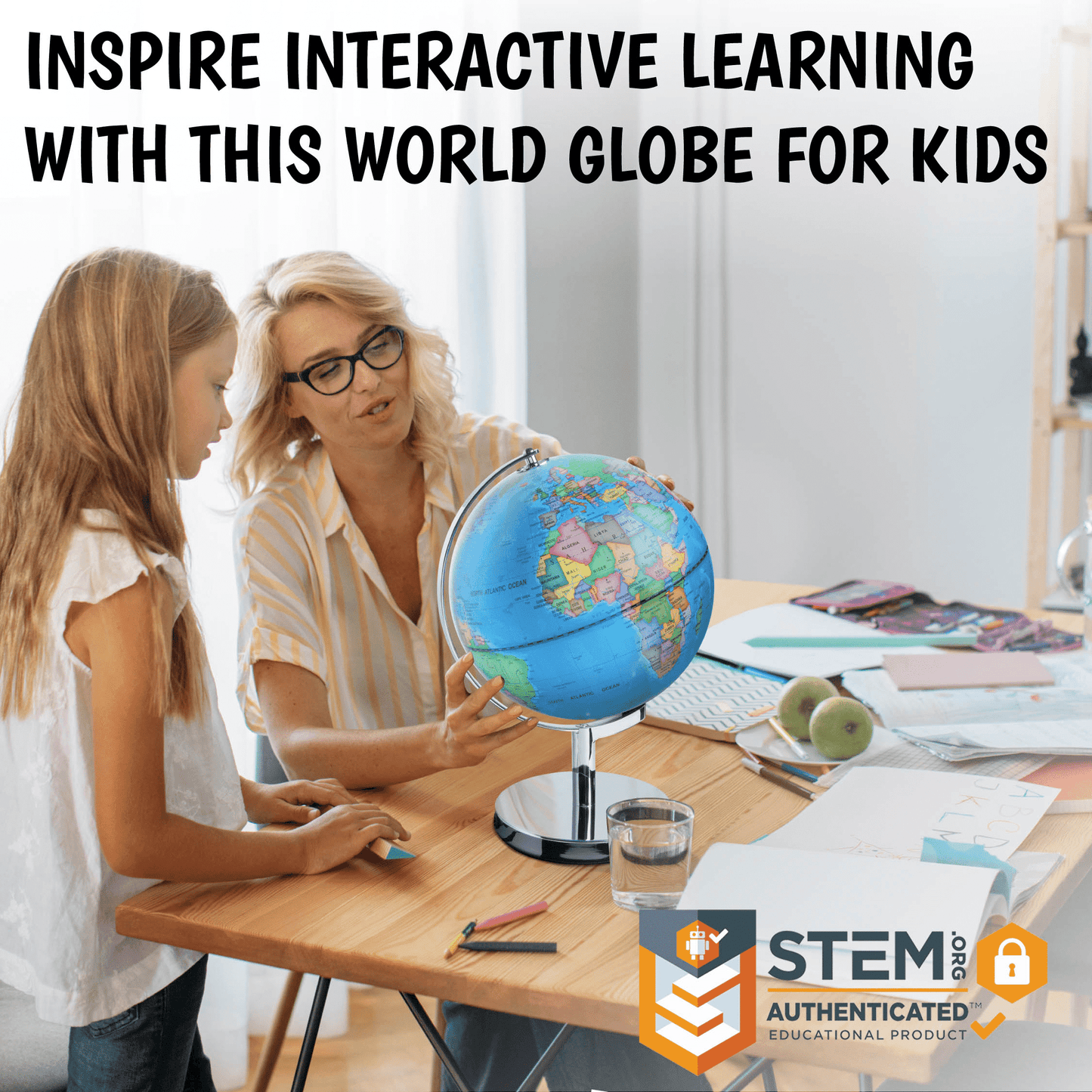 Globe 3 in 1 Office Desk Night Light, LED Light Globe, Constellation Learning & Education Toys