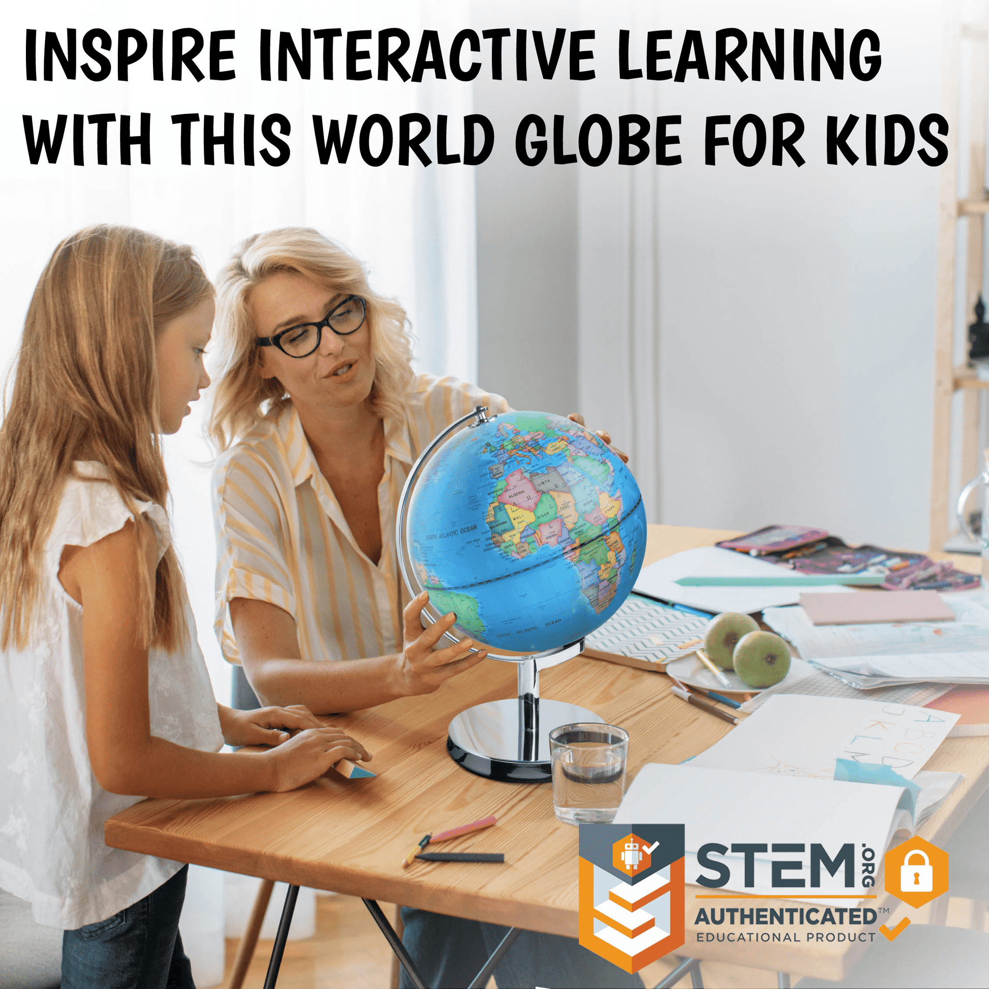 Globe 3 in 1 Office Desk Night Light, LED Light Globe, Constellation Learning & Education Toys