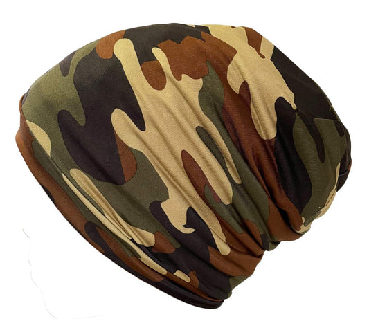Day & Night Adjustable Hair Cap Satin Bonnet Alternative for All Hair Styles Dreadlocks Locs & Braids(Fatigue,Small)