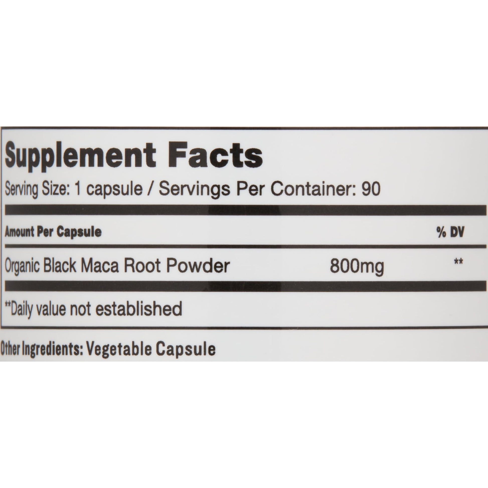 Black Maca Capsules, 90 Ct