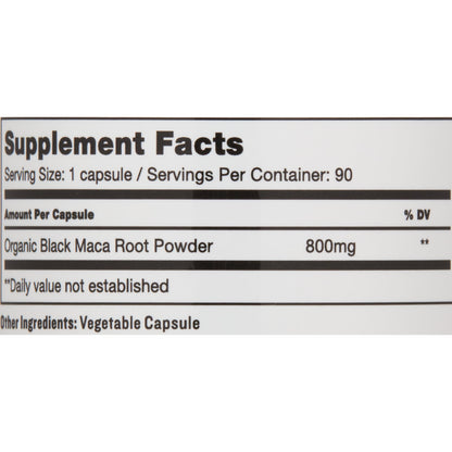 Black Maca Capsules, 90 Ct