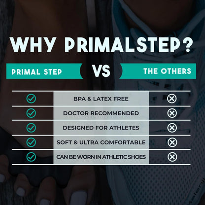 Primalstep Toe Separators - Doctor Recommended - Correct Foot and Bunion Pain, Plantar Fasciitis - Toe Straightener to Improve Functional Athletic Mobility - Stretches to Fit (S/M)