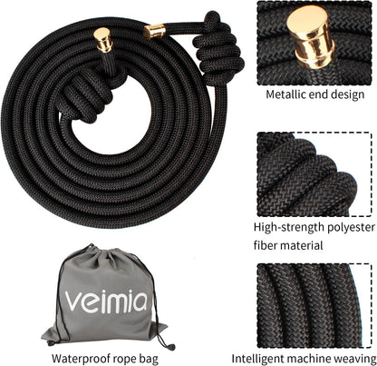 Flow Rope for Fitness High Performance Double Woven Workout Rope Adjustable Flow Jump Rope for Men Women Training Indoor Outdoor Cardio Exercise Rope for Beginner