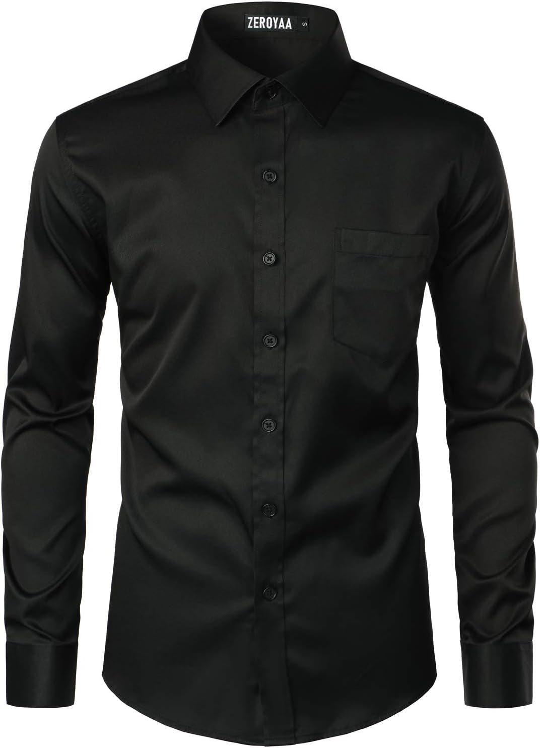 Men'S Urban Stylish Casual Business Slim Fit Long Sleeve Button up Dress Shirt with Pocket