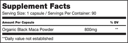 Black Maca Capsules, 90 Ct