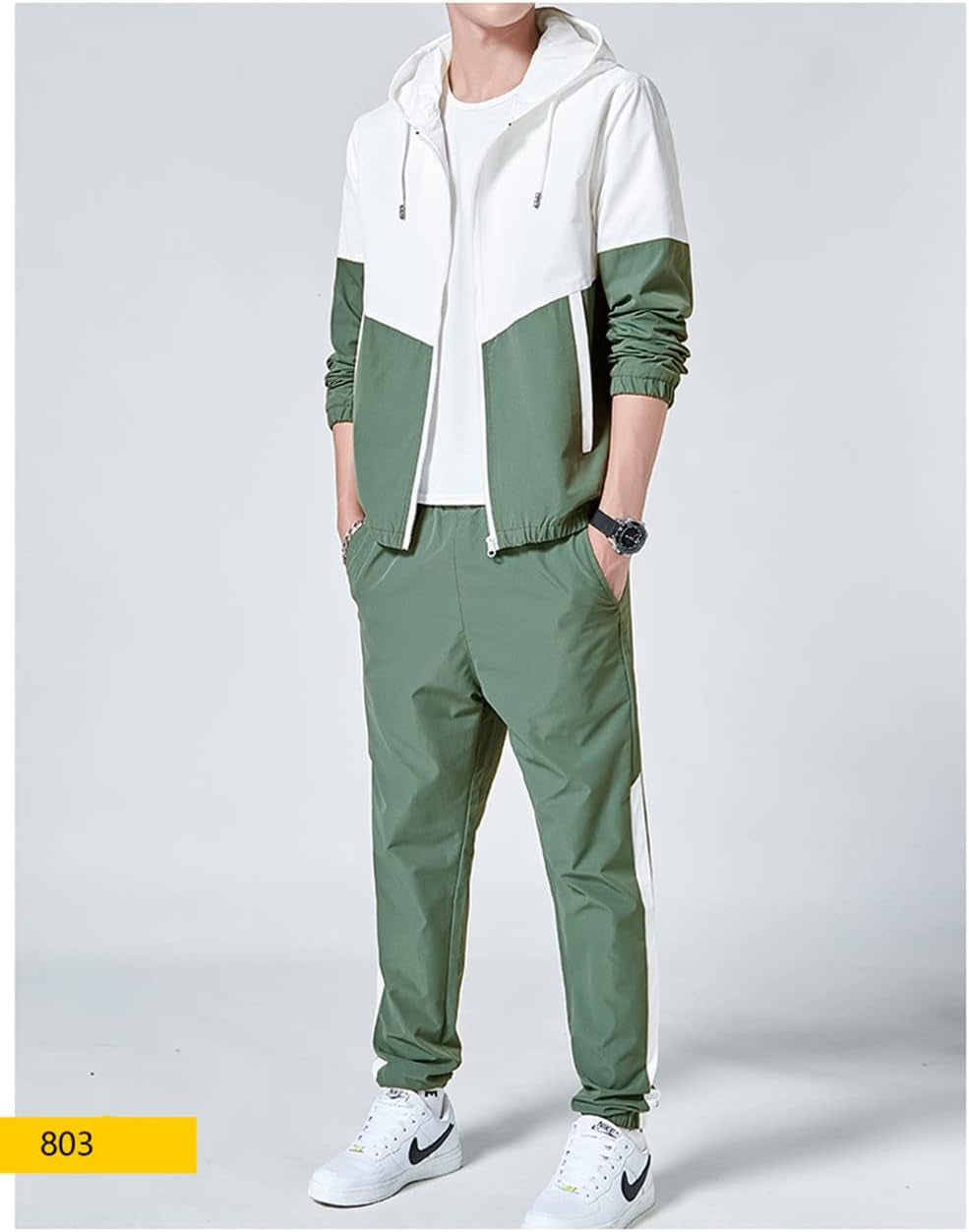 Men Retro Windbreaker Track Suit Track Jacket Track Pant Athletic Hip Hop Windproof Sweat Suit
