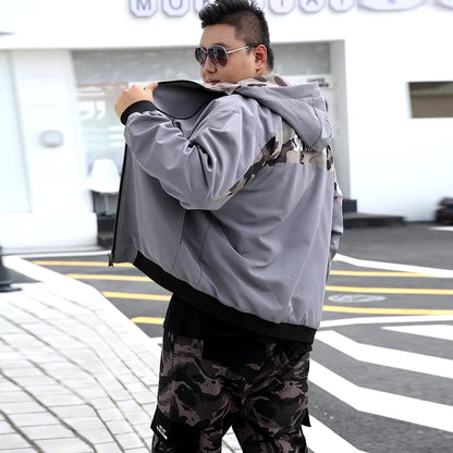 Men Clothes 2020 Tracksuit Harem Cargo Camouflage Jacket Pants 2 Piece Set Mens Hoodies XXXXL Coat Track Suit 6XL 7XL 8XL 9XL