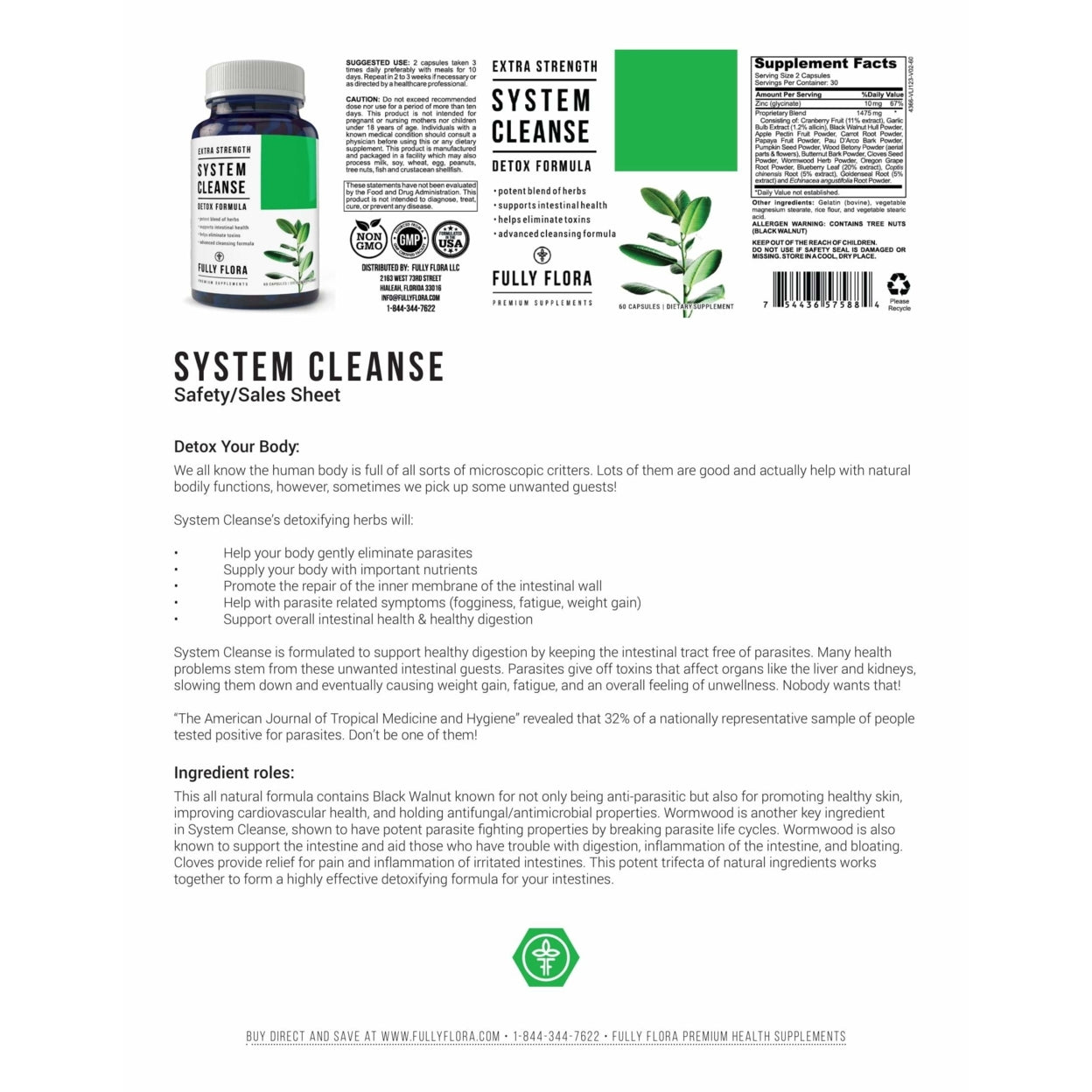 Extra Strength System Cleanse Detox (60 Capsules)