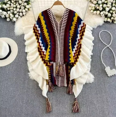 Ethnic Style Knitted Cardigan