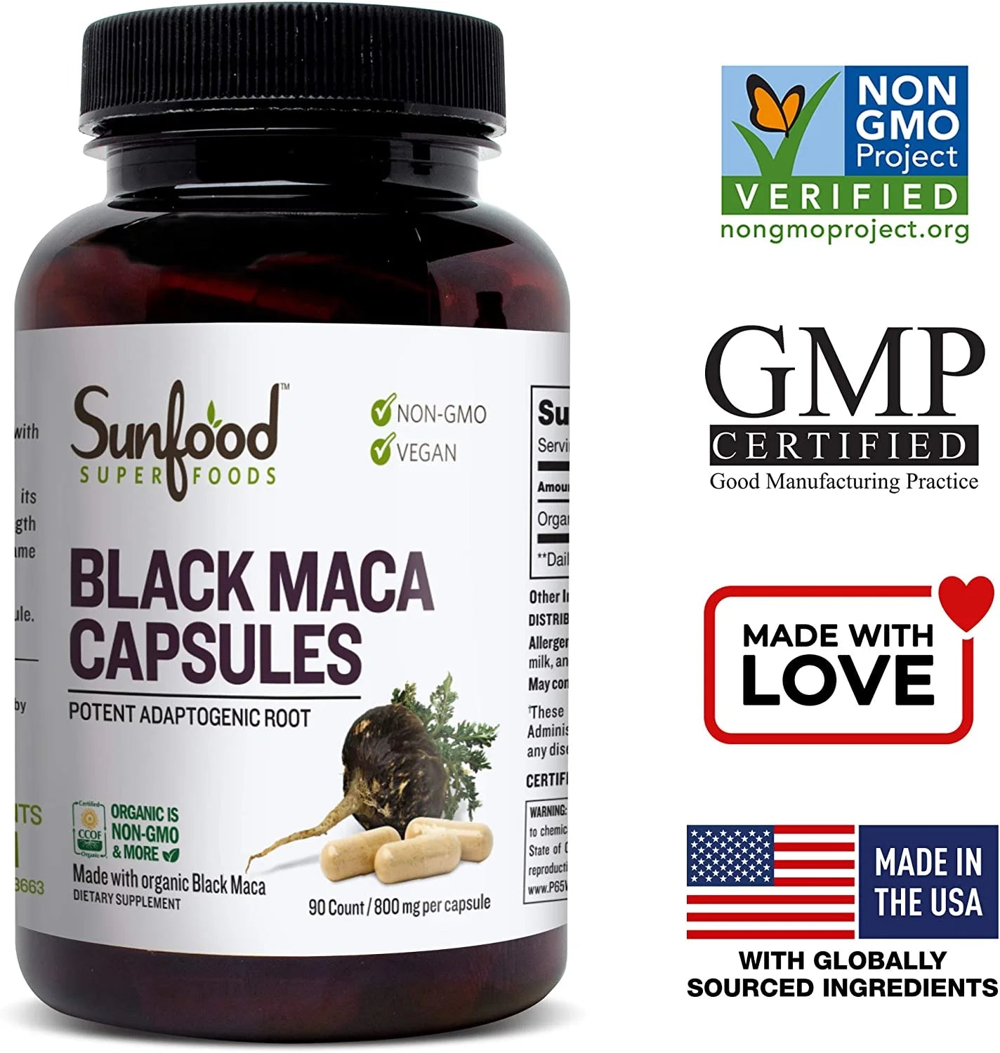 Black Maca Capsules, 90 Ct