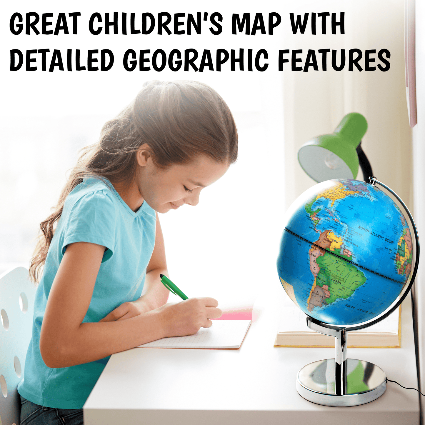 Globe 3 in 1 Office Desk Night Light, LED Light Globe, Constellation Learning & Education Toys