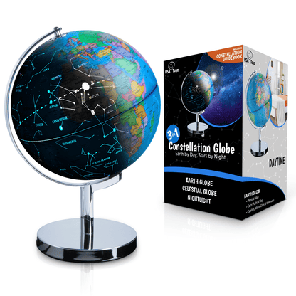 Globe 3 in 1 Office Desk Night Light, LED Light Globe, Constellation Learning & Education Toys