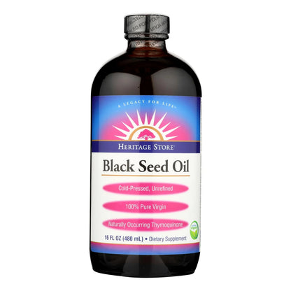 Black Seed Oil, 100% Pure Virgin, Organic, Cold Pressed 8 Fl Oz (16 Fl Oz)
