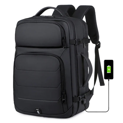 40L Expandable Backpacks USB Charging Port 17 Inch Laptop Bag Waterproof Business National Flag Travel Bag