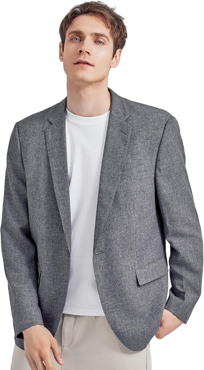 Men'S Casual Suit Jacket Sports Coat Business Suit One Button
