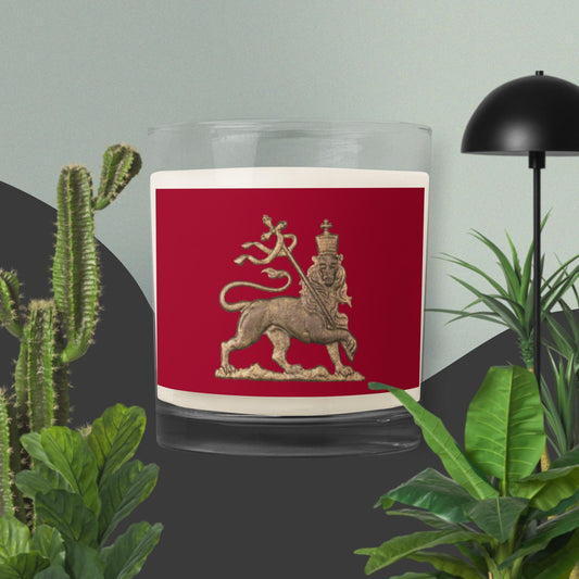 Glass jar soy wax candle