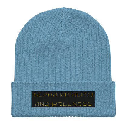Alpha Vitality and Wellness Organic ribbed beanie
