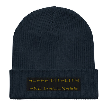 Alpha Vitality and Wellness Organic ribbed beanie