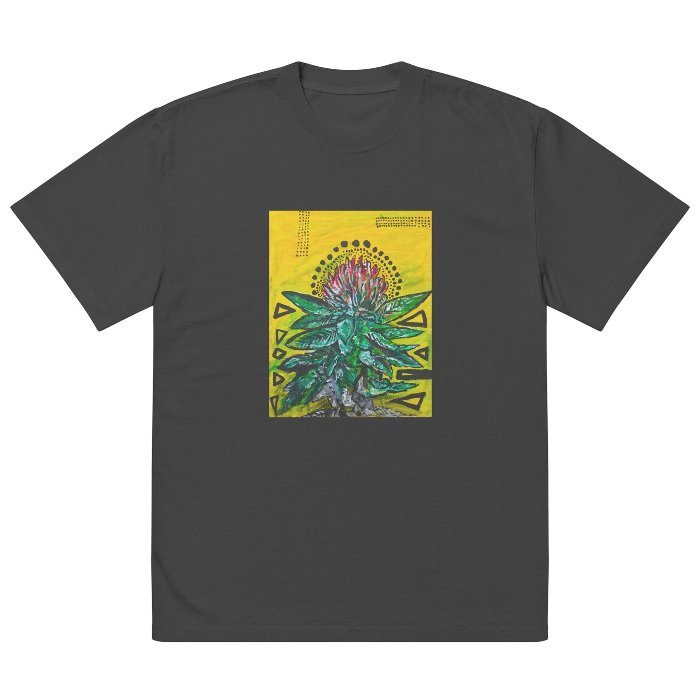 "Ganja Flower" Oversized faded t-shirt