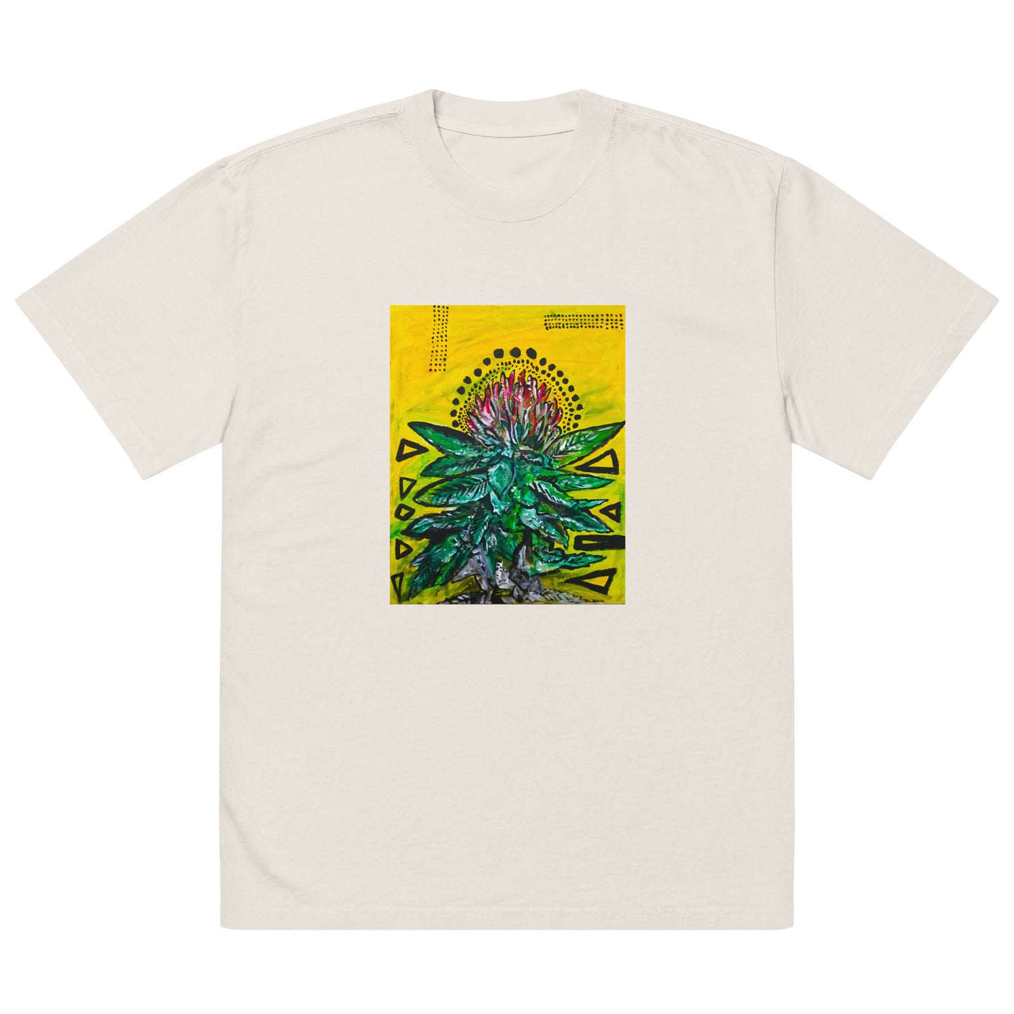"Ganja Flower" Oversized faded t-shirt