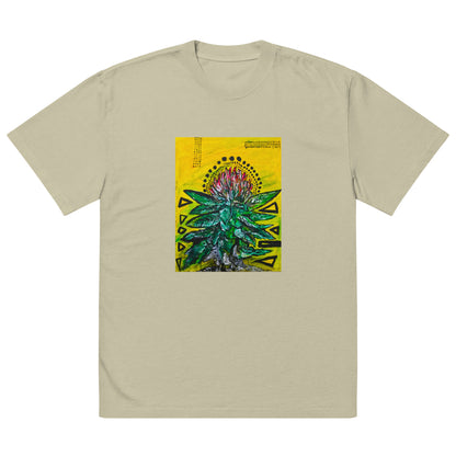 "Ganja Flower" Oversized faded t-shirt