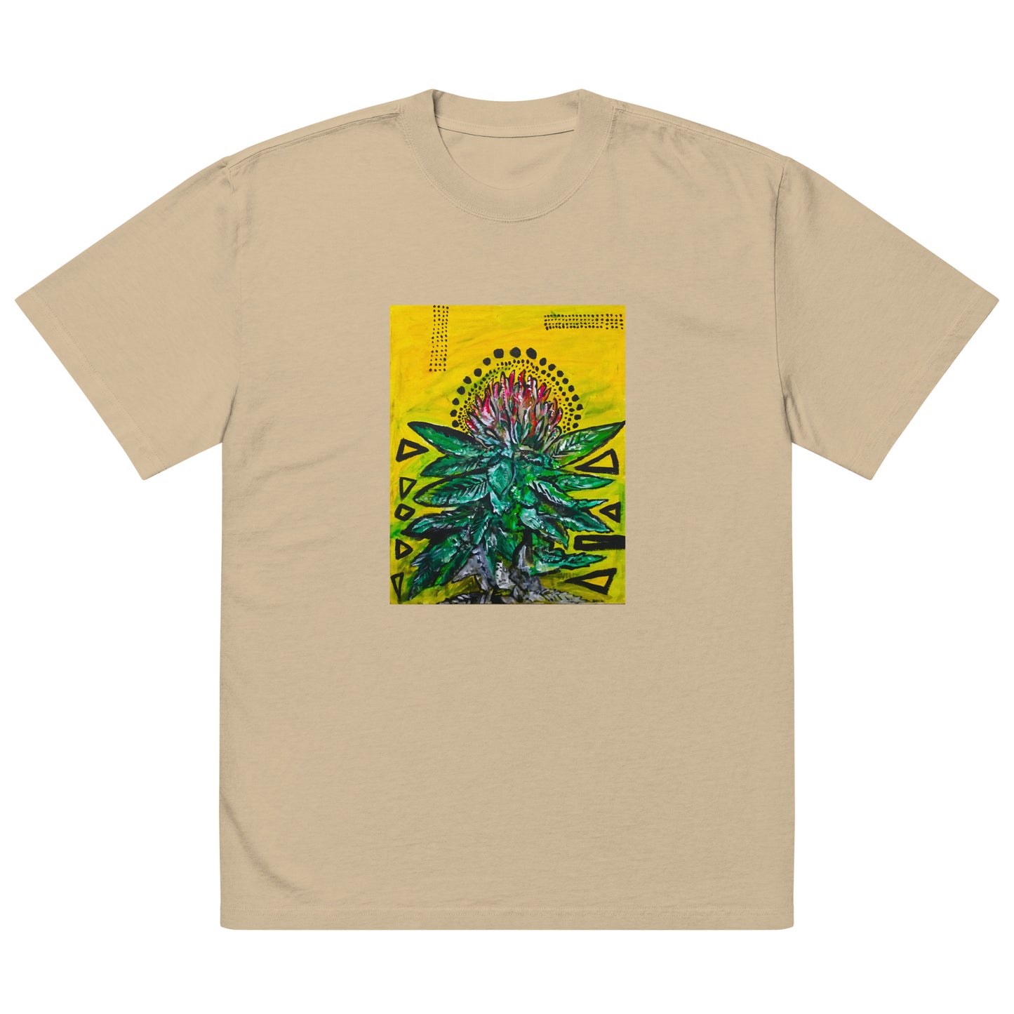 "Ganja Flower" Oversized faded t-shirt