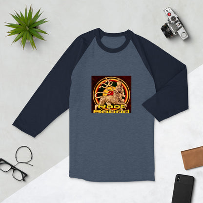 'Root Sound' 3/4 sleeve raglan shirt