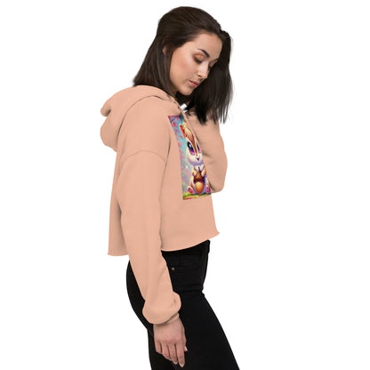 80's Anime Chipmunk Eyes - Crop Hoodie